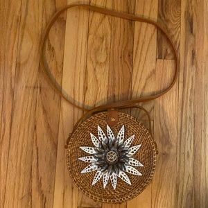 Balinese Seashell Woven Crossbody Round Bag
